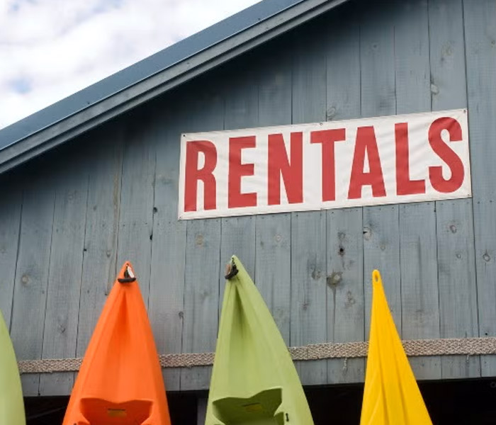 rentals vinyl sign