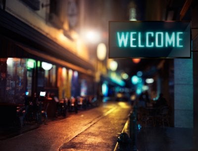 Welcome LED Store Sign