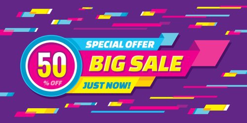 50% offer sale banner