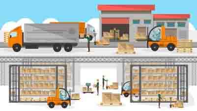 truck carrying luggage