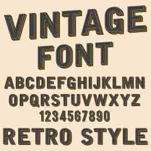 Vintage font