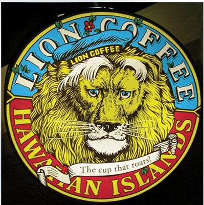 Lion Coffee Business Sign
