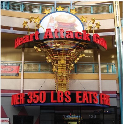 Heart Attack Grill Business Sign